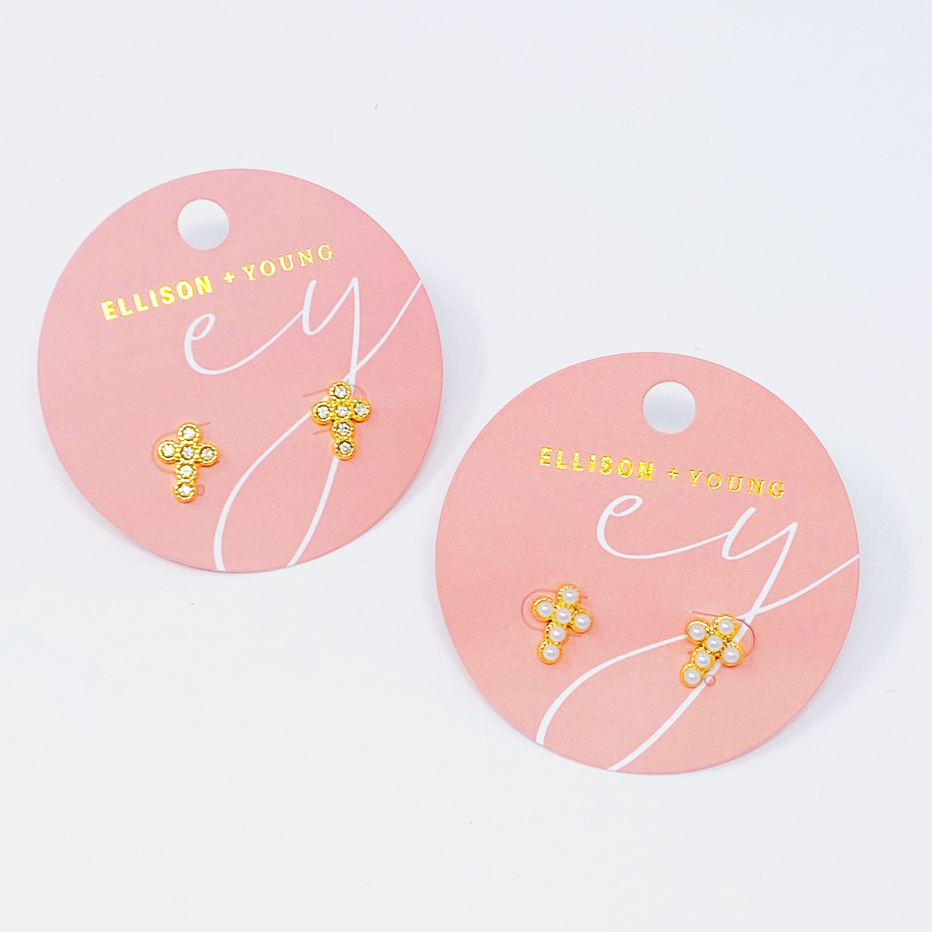 Dainty Cross Stud Earrings