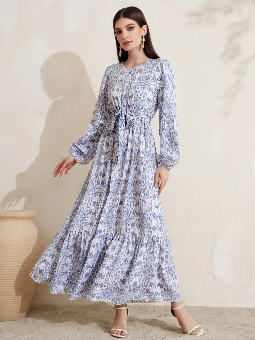 Casual French Print Women's Dress
