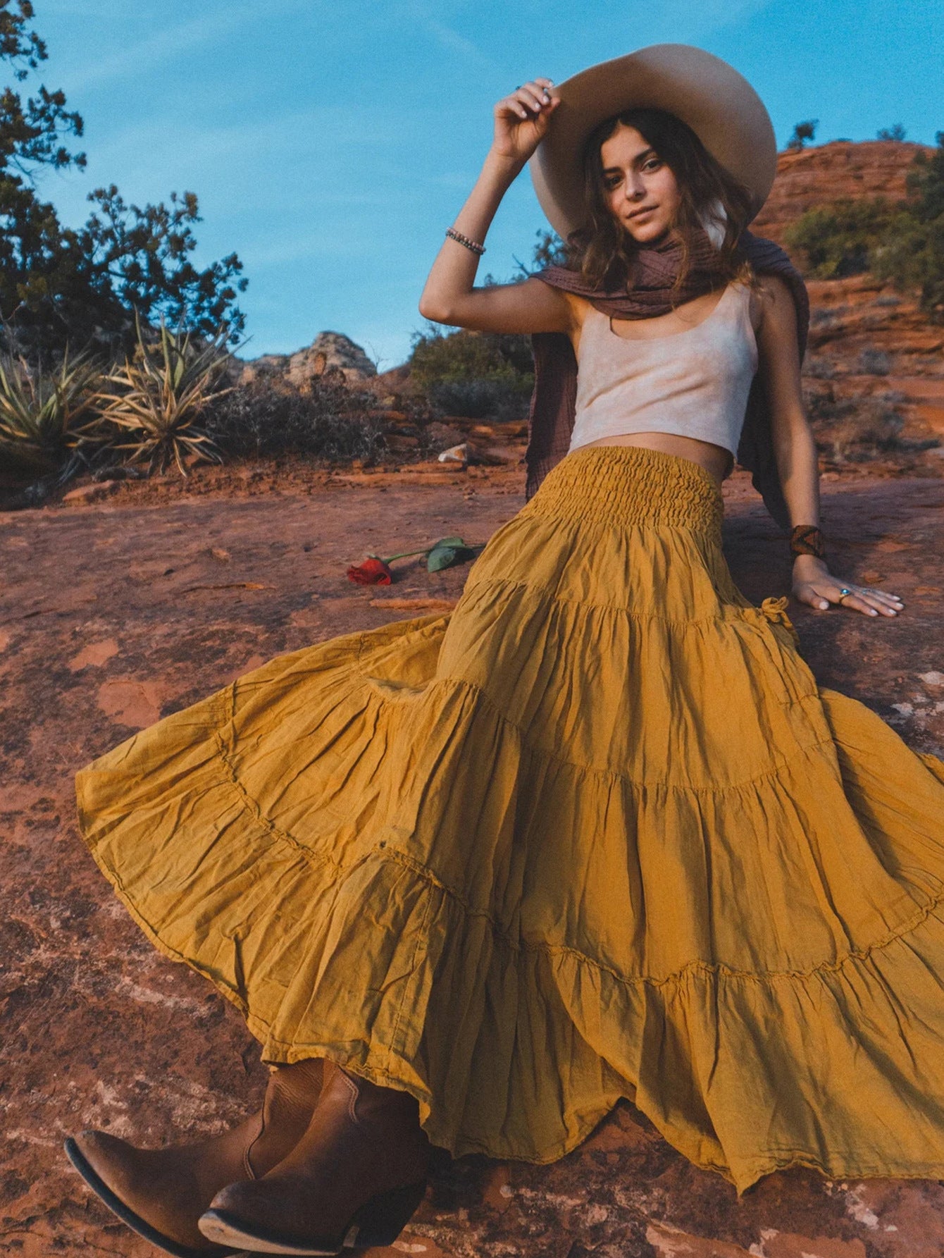 Casual Loose Solid Skirt