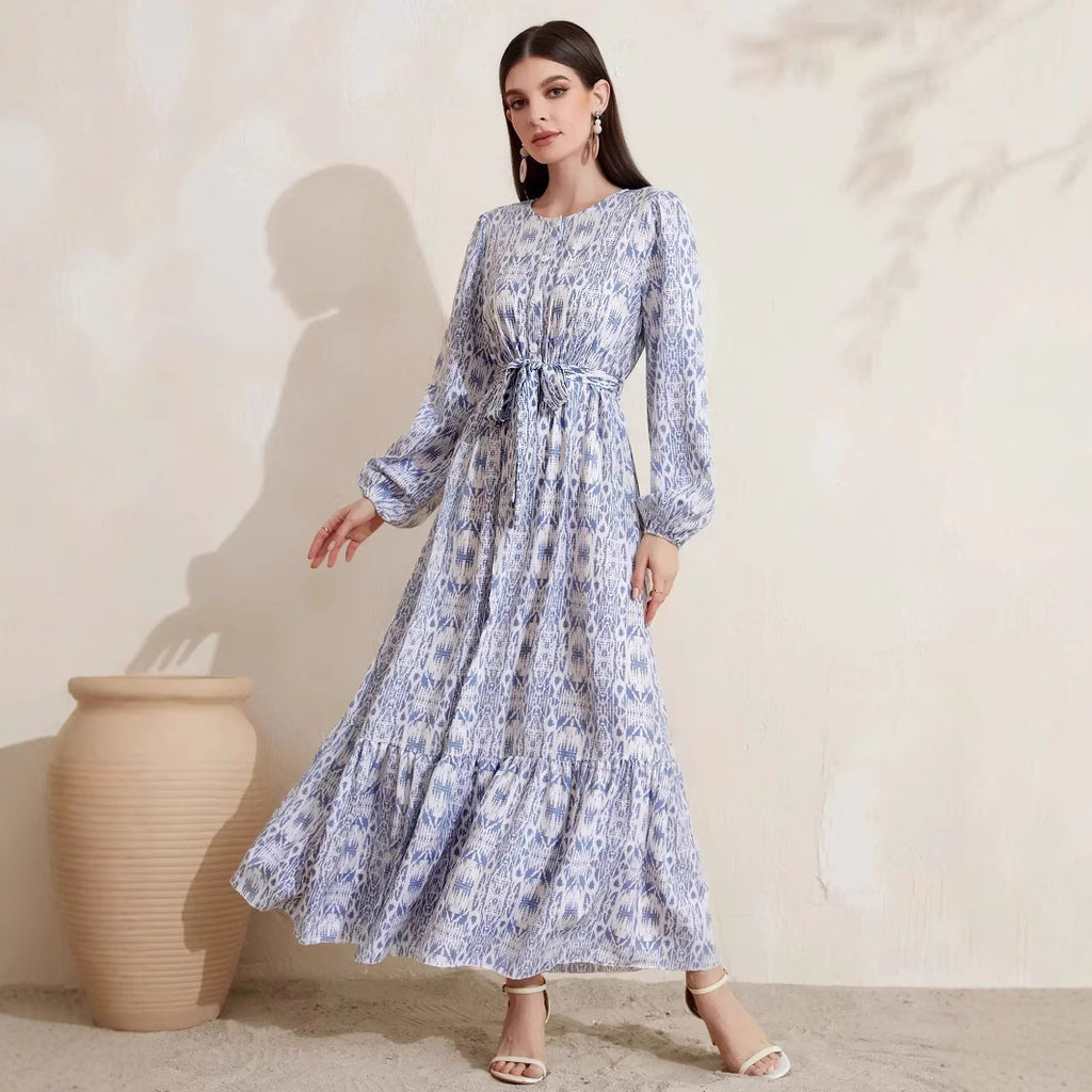 Casual French Print Women's Dress
