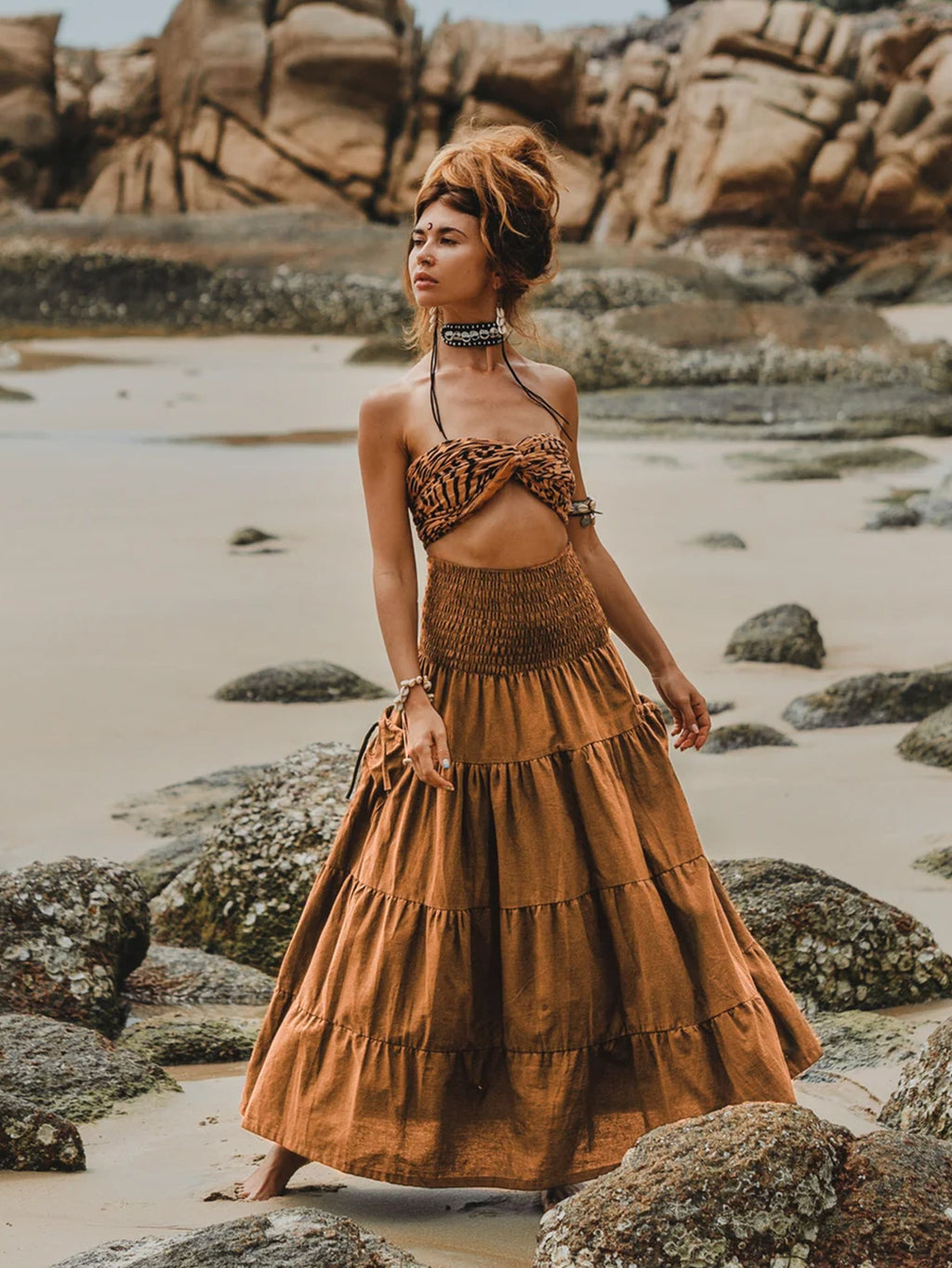 Casual Loose Solid Skirt