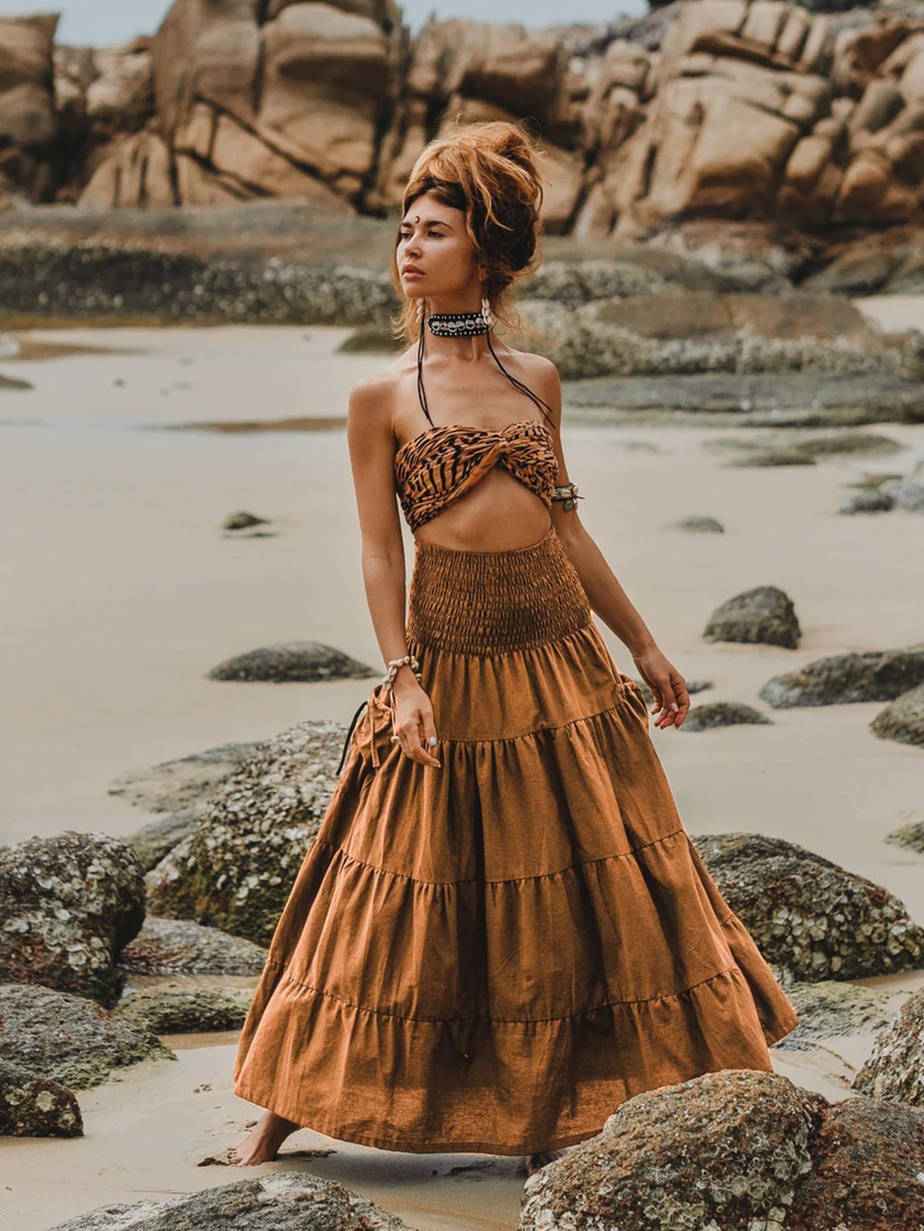 Casual Loose Solid Skirt