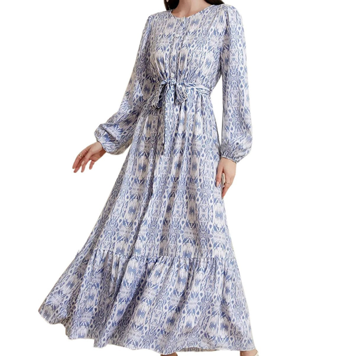 Casual French Print Women's Dress