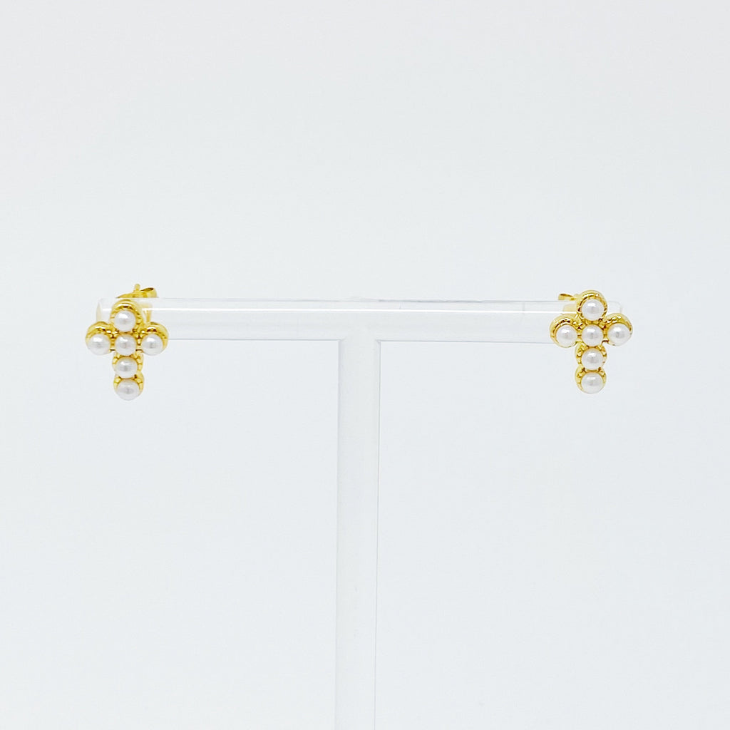 Dainty Cross Stud Earrings
