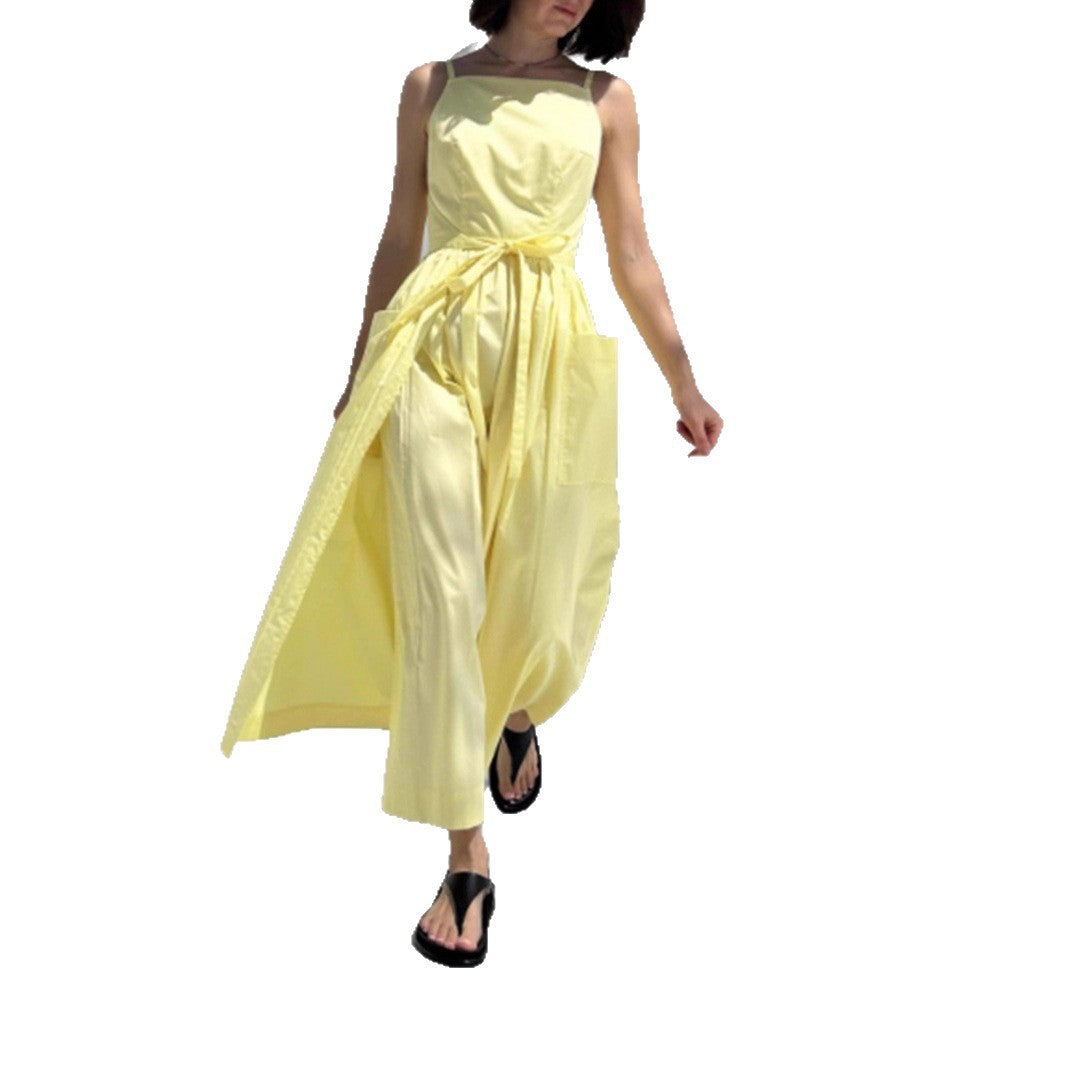 Solid Color Casual Sleeveless Dress