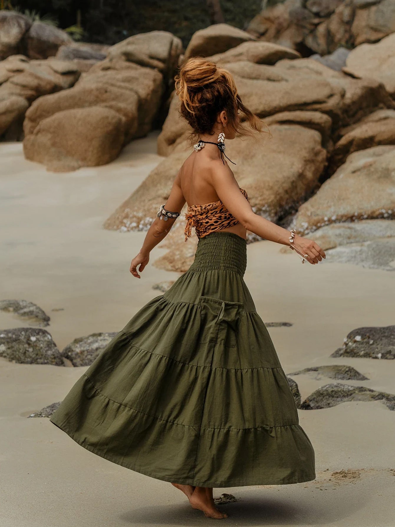 Casual Loose Solid Skirt