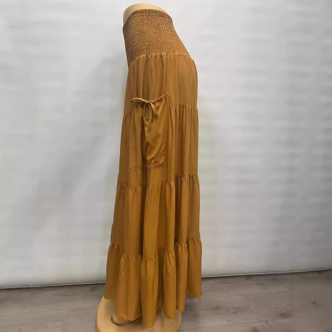 Casual Loose Solid Skirt