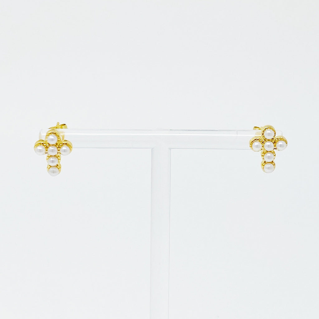 Dainty Cross Stud Earrings