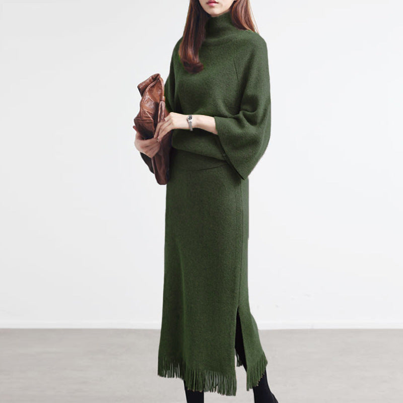 Wear Sweater Versatile Korean Style Wool Skirt Suit