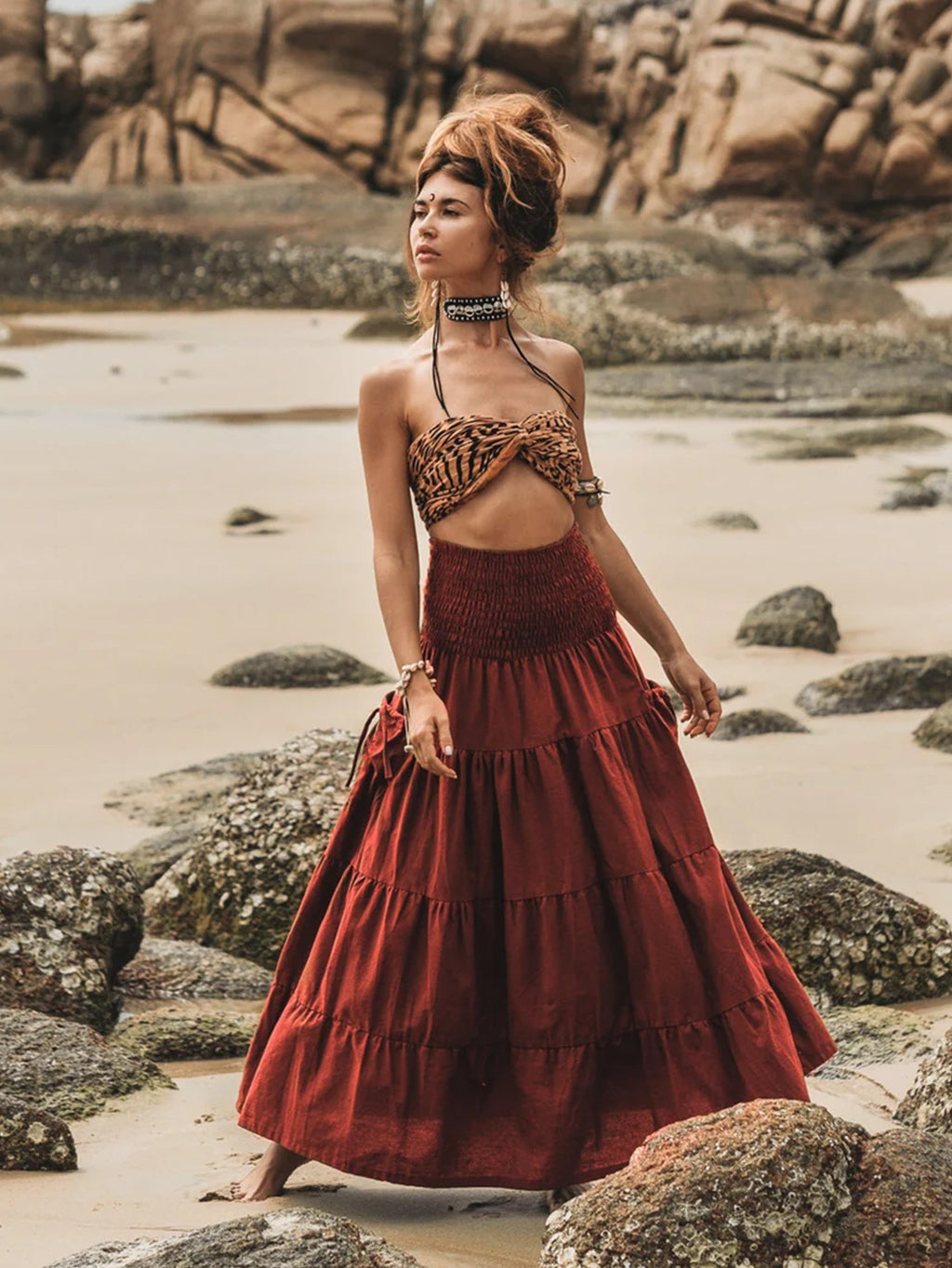 Casual Loose Solid Skirt