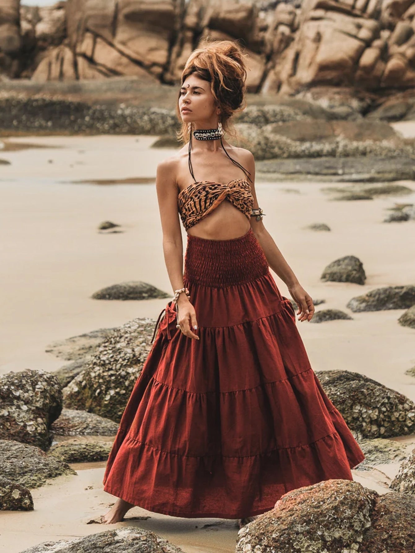Casual Loose Solid Skirt