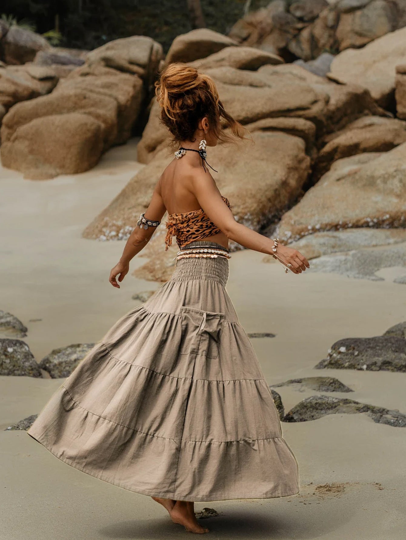 Casual Loose Solid Skirt