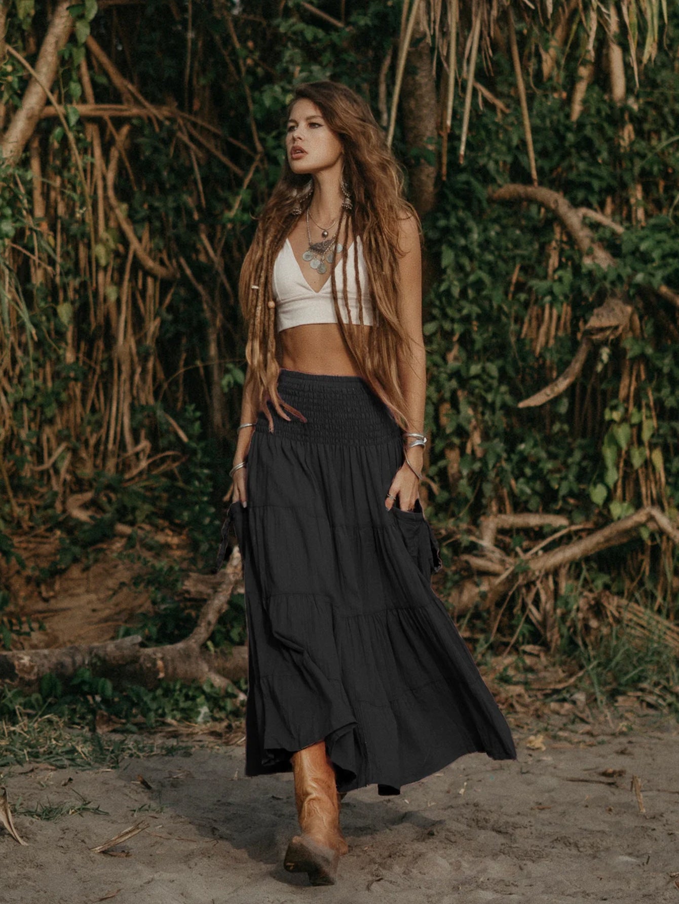 Casual Loose Solid Skirt