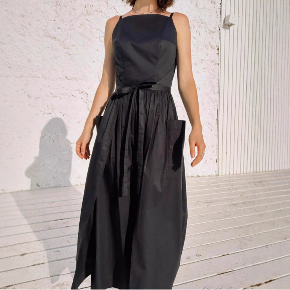 Solid Color Casual Sleeveless Dress