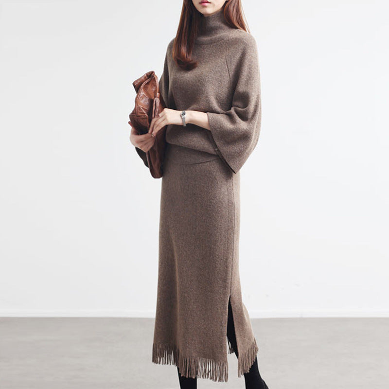 Wear Sweater Versatile Korean Style Wool Skirt Suit